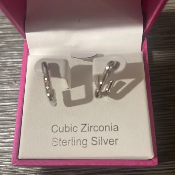 Rachel Zoe Sterling Silver and Cubic Zirconia Earrings - Picture 2 of 4
